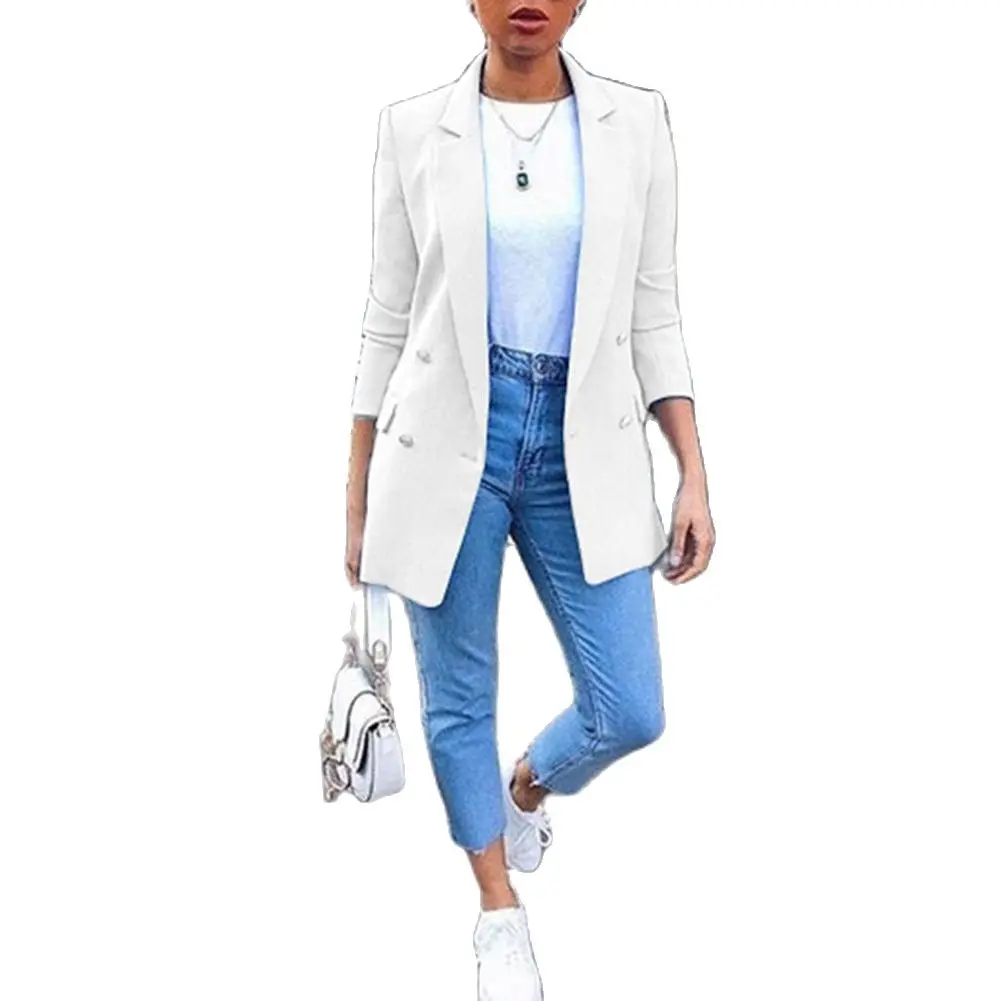 

Jacket for Female Autumn and Winter New Solid Color Fashion Lapel Cardigan Temperament Commuter Suit