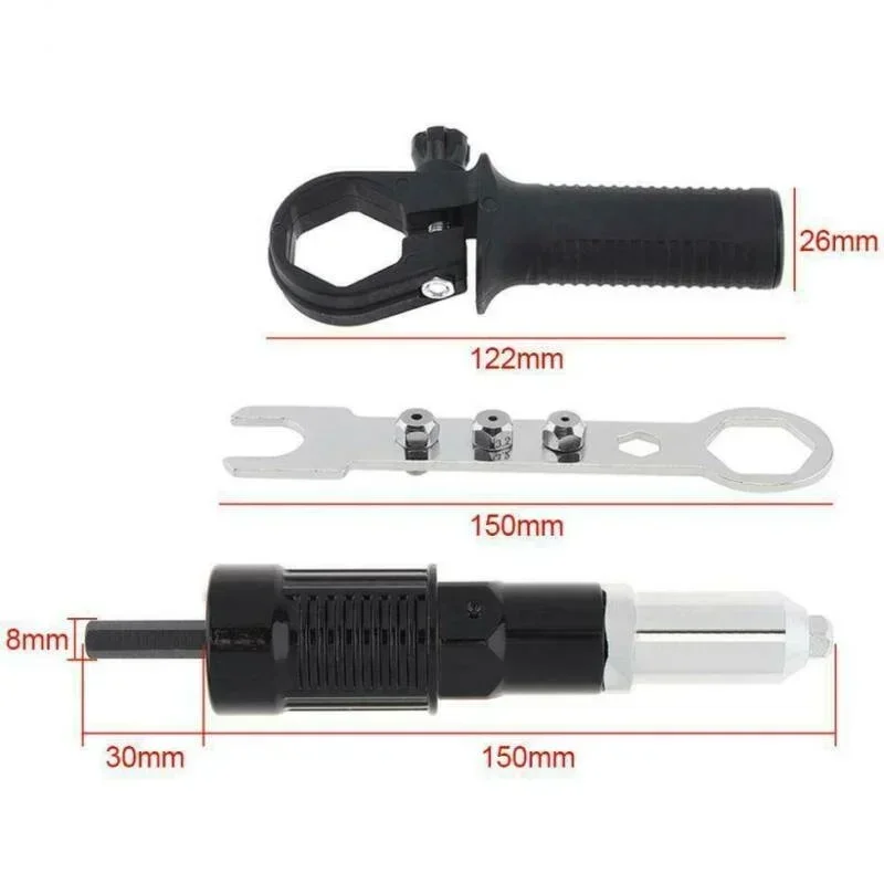 Professional Electric Rivet Nut Gun Machine Core Pull Accessories Cordless Riveting Drill Adapter Riveter Insert Portable Tools