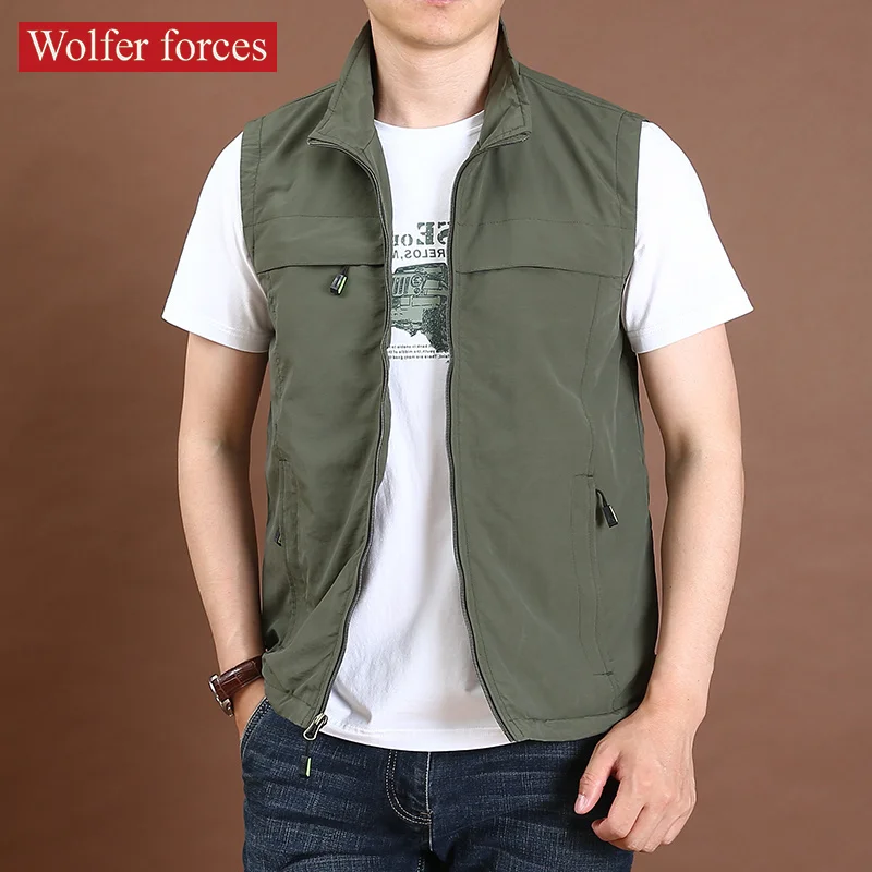 Men's Work Clothes Tactical Clothing Vests of Men Large Size Windbreaker Coat Tactical Military Vest Fashionable Unloading