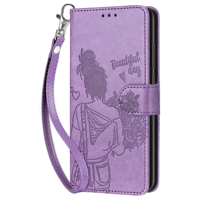 Luxury Leather Flip Wallet Case - Shockproof Design with Pattern Etui