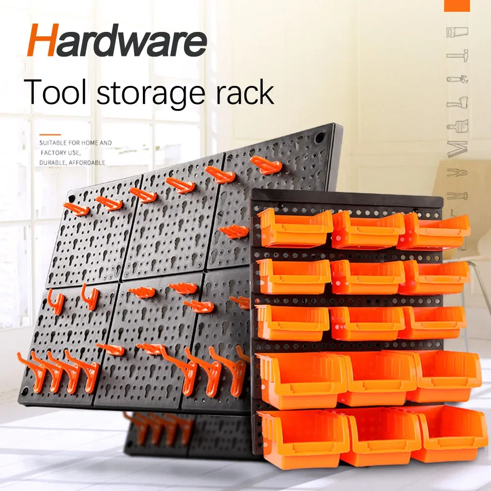 Wall-mounted Hardware Tool Hanging Board Parts Storage Box Garage Workshop  Storage Rack Screw Wrench Classification Tool Box - Tool Cabinet -  AliExpress