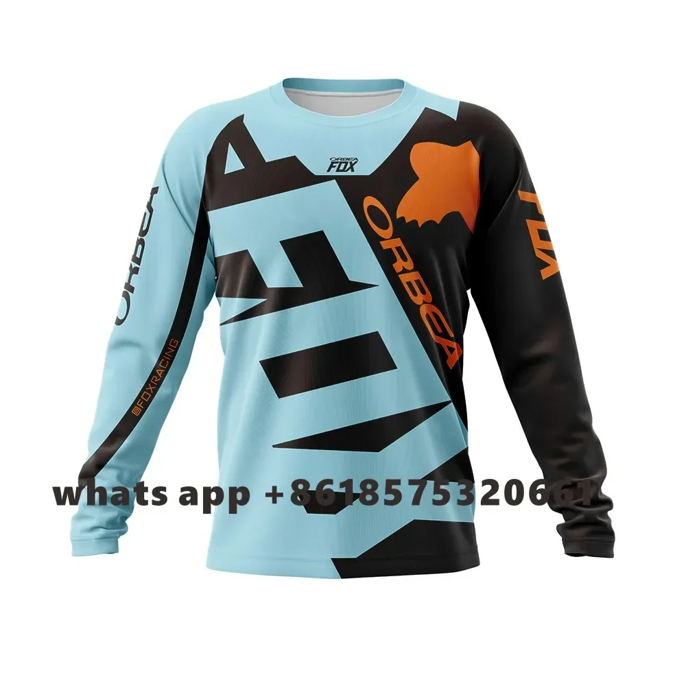 Orbea Fox Maglia Corta Da Enduro Da Uomo Camiseta Mtb Bike Shirt Ciclismo Team Downhill T-Shirt Dh Off-Road Bicycle Motocross Maillot