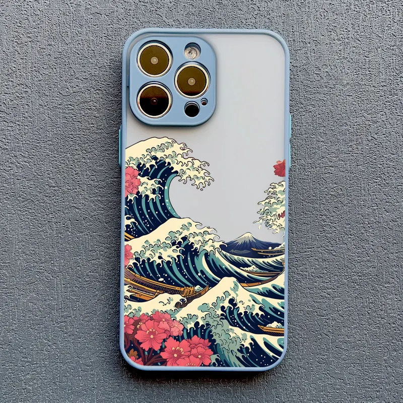 Japanese Mount Fuji Wave Landscape Phone Case - Premium Back Cover