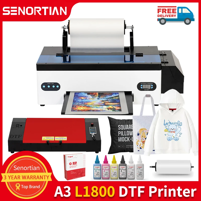 

Принтер SENORTIAN DTF A3 L1800 для печати на футболках и одеждах