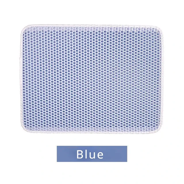 Double-Layer Honeycomb Cat Litter Mat Waterproof Anti-Slip for All Ages Cats Litter Box Floor Protector Durable and Easy Clean 4