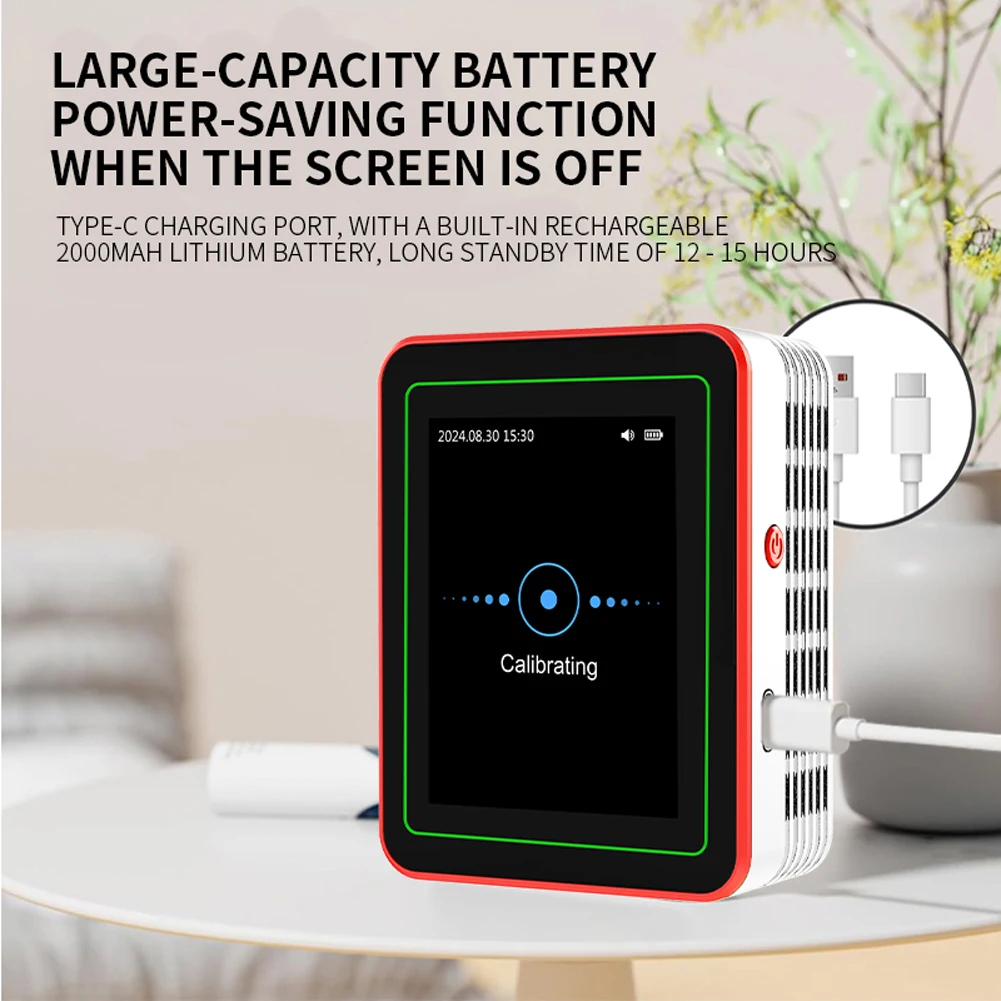 18-in-1 Air Quality Monitor with CO2 Monitor/HCHO/TVOC/Temperature/Humidity Indoor Real-Time Air Detector for Home Office School