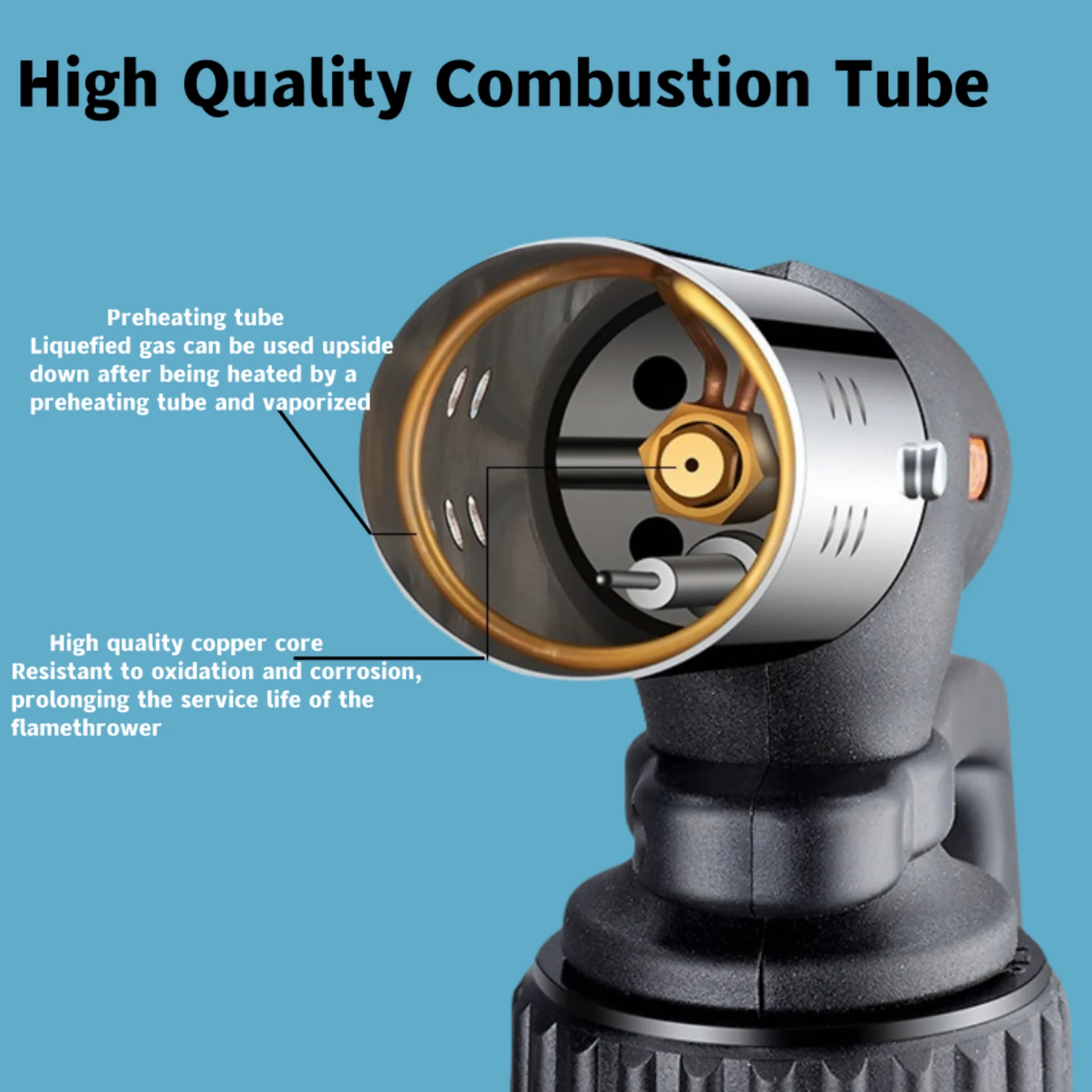 Butane Gas Torch Kitchen Torch Portable High Temperature Kitchen Cooking Charcoal Burning Barbecue Welding