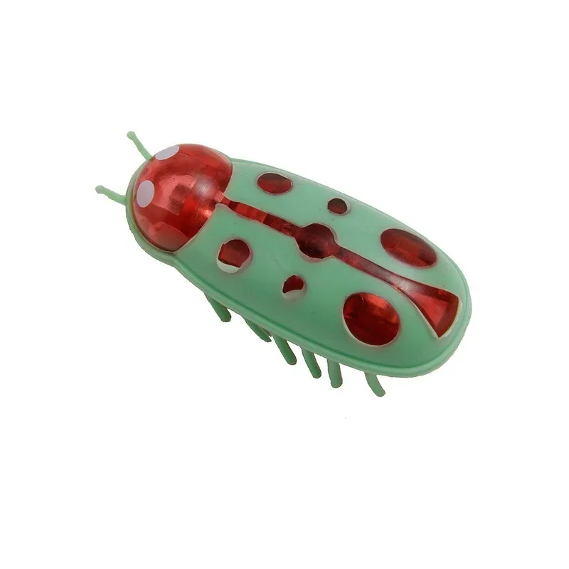 Mini Cat Toy Electric Bug Cat Toy Interactive Cute Ladybird Beetle Automatically Turn Over Pet Insect Interactive Jouet Chat