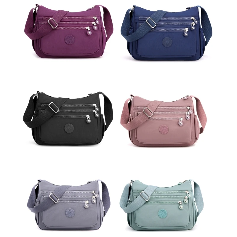 

Trendy Multi Nylon Crossbody Bag Convenient Shoulder Bag for Women Girls