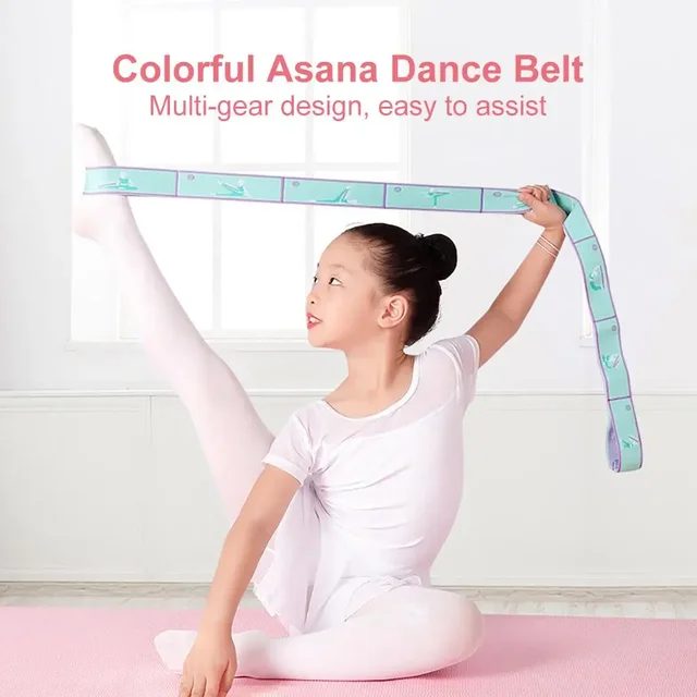 Dance Yoga Pilates Aids With Dance Correction Elastic Band Training Band Segmented Asana Tension Back Stretching Resistance Band 6