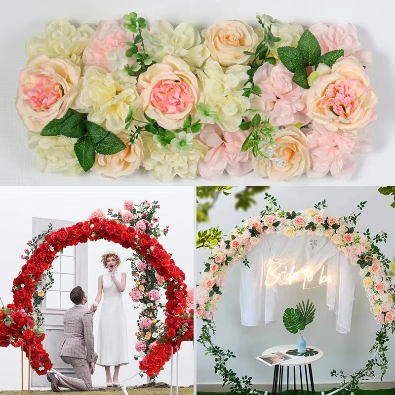 Artificial Flowers Wedding Decoration Row,Arch Silk Peonies Rose ...