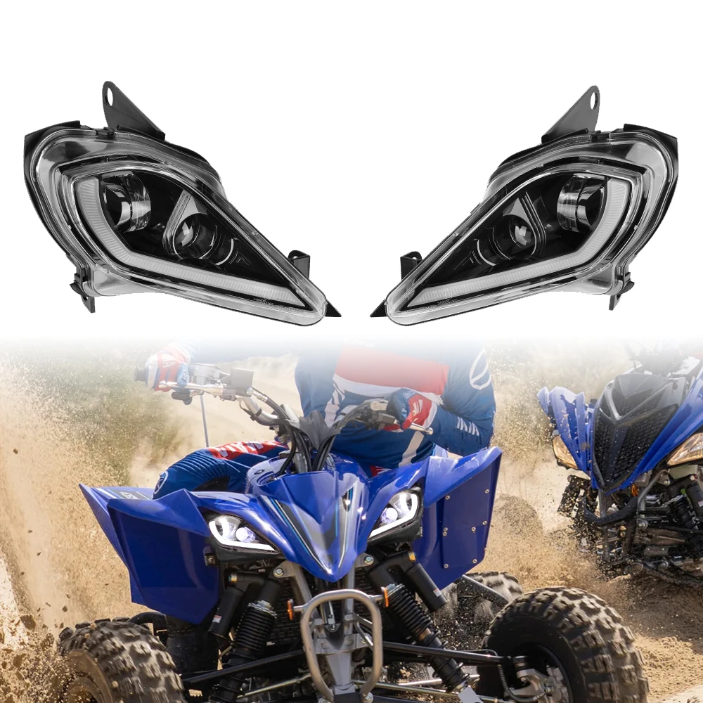 1Set ATV Fari Per Yamaha Raptor 700 350 250 YFZ 450R 450X Wolverine 450 350 Faro Trim H4 Faro Indicatori di direzione  201355758