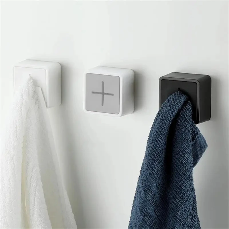 Silicone Towel Rack Punch-free Plug-in Bathroom Kitchen Rag Storage Hole Creative Wall-mounted Plug Towel Hook