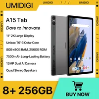 UMIDIGI A15 Tab Android 13 Smart tablet Unisoc T616 8+8GB RAM 256GB ROM 11" 2K HD+Display 7500mAh Mega Battery 13MP Camera 1