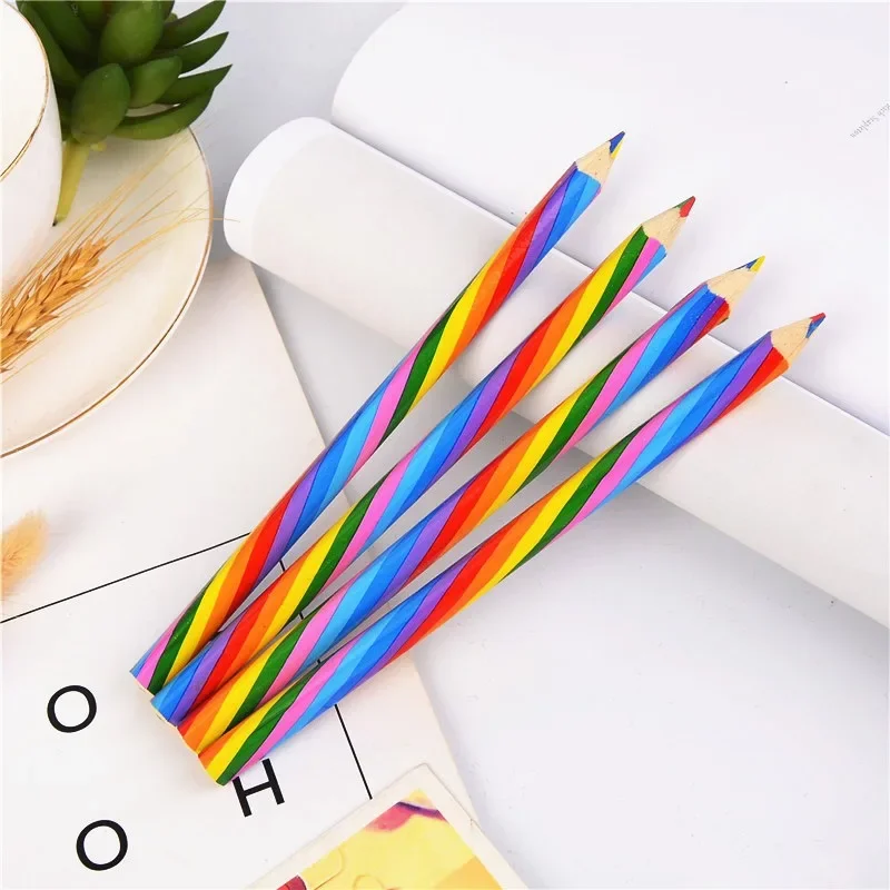 Rainbow Pencil Fun Pencils For Kids Fancy Pencils For Kids Develop  Children's Imagination Solid Wood Multiple Color Foster - AliExpress