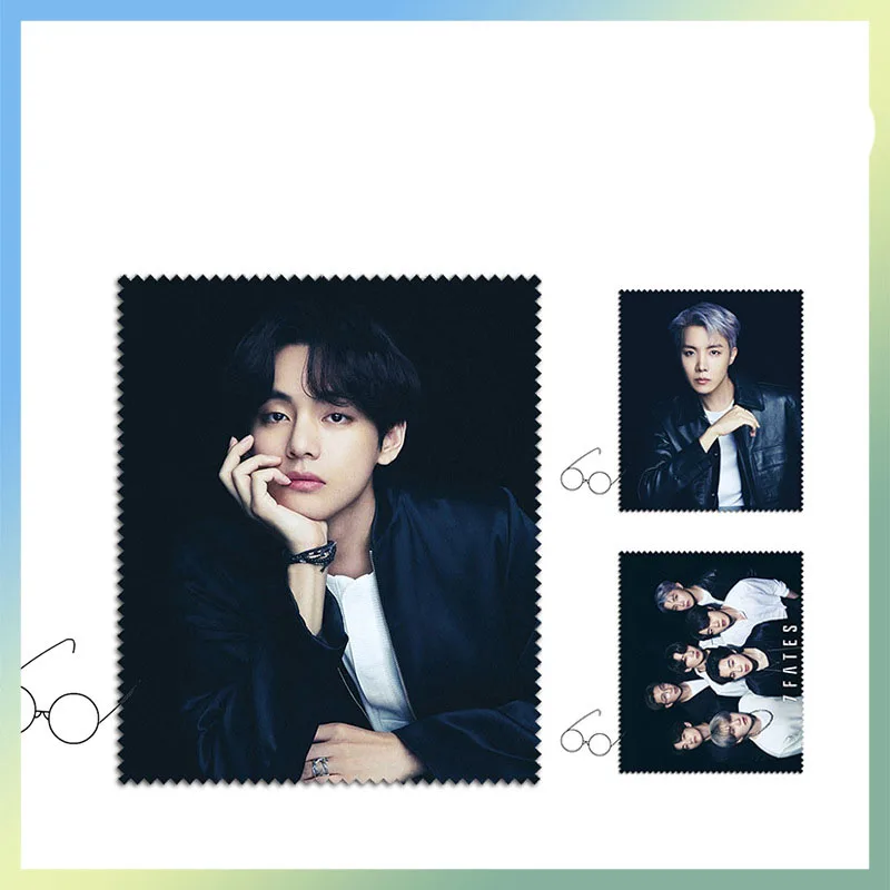 1 шт. ткань для очков Kpop Bangtan Boys новинка 7 модных фотографий линз Ким Tae Hyung Tian JUNGKOOK V