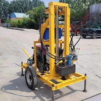 Petite perceuse de puits d'alésage, plate-forme de puits d'eau hydraulique alimentée par Diesel, Mini plate-forme de forage Portable, puits de forage artésiens de 150m 4