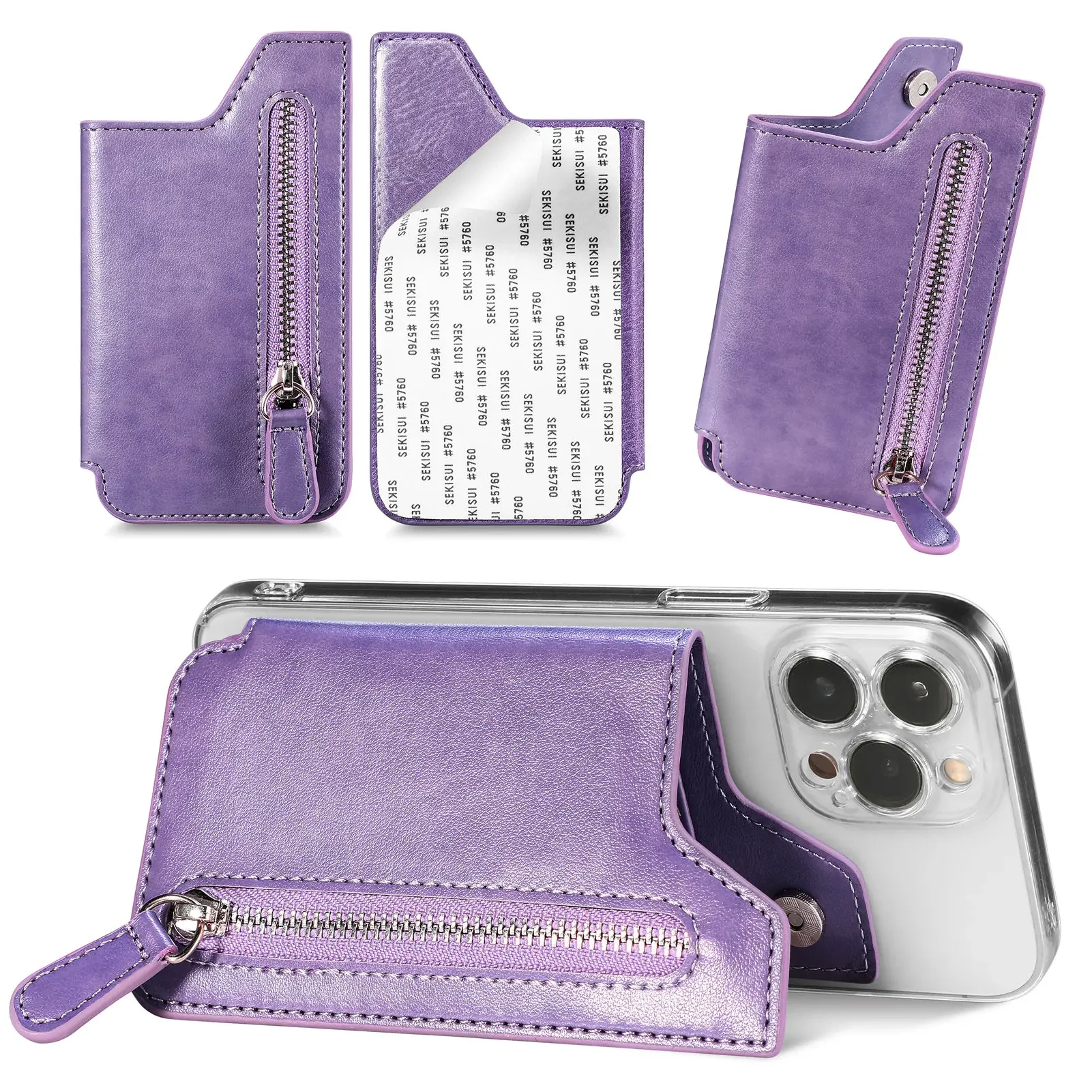 Universal Cell Phone Card Slot Wallet Case and Holder