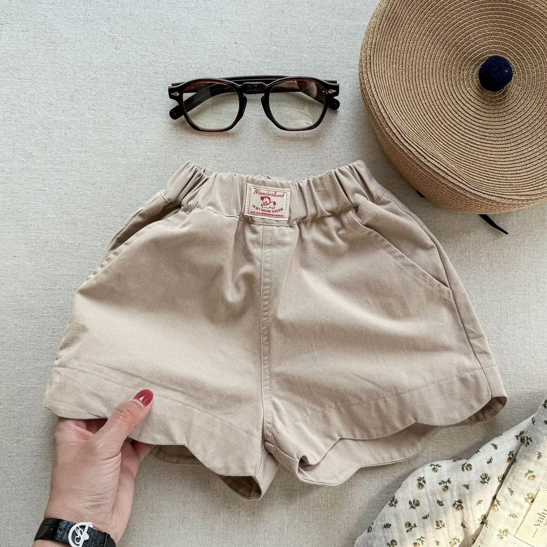 Girls Cotton Floral Shorts