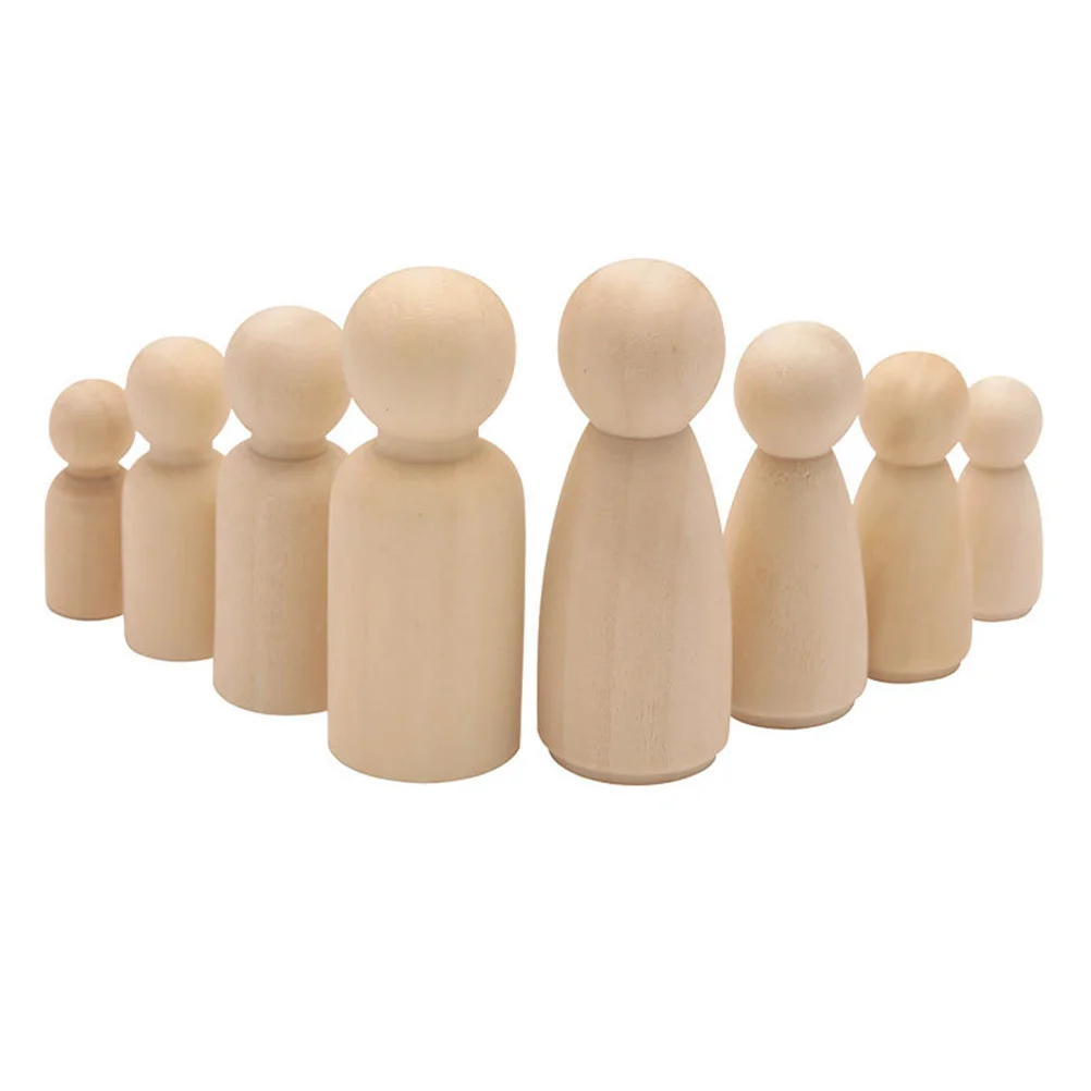 

50 PCS DIY Painting Wood Coloring Drawing Graffiti Boxed Painted M Wooden Child
