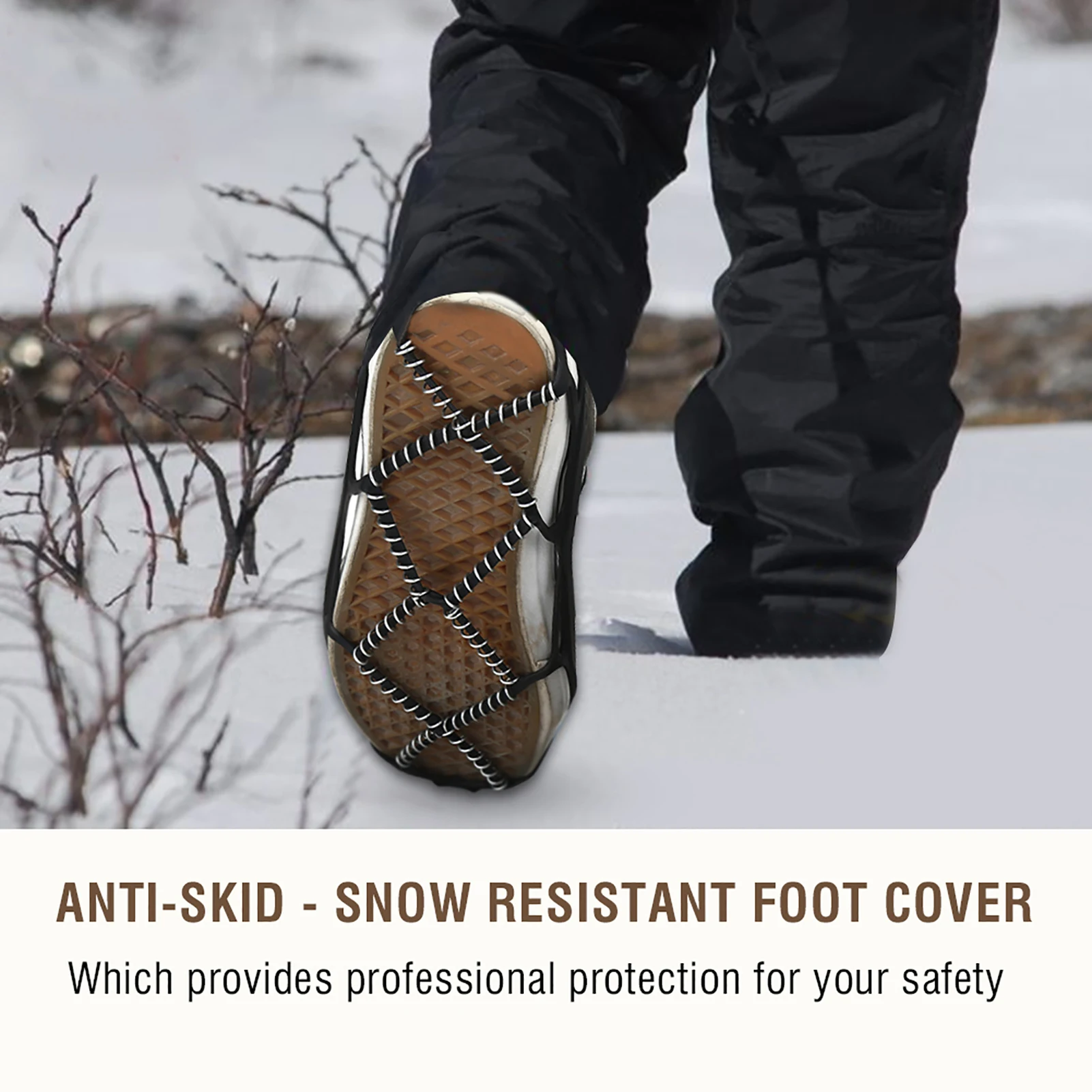 Ice Traction Outdoor Snow Antiskid Spikes Grips Mountain Climbing Footwear Ice Traction Cleats Snow Spikes Cleats climbing crampons ice gripper spikes