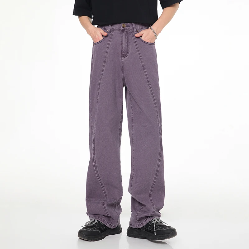 Men's Trousers High Street American Hip Hop Straight Jeans Classic Retro Versatile Trendy Couple's Same Style Men's Jeans