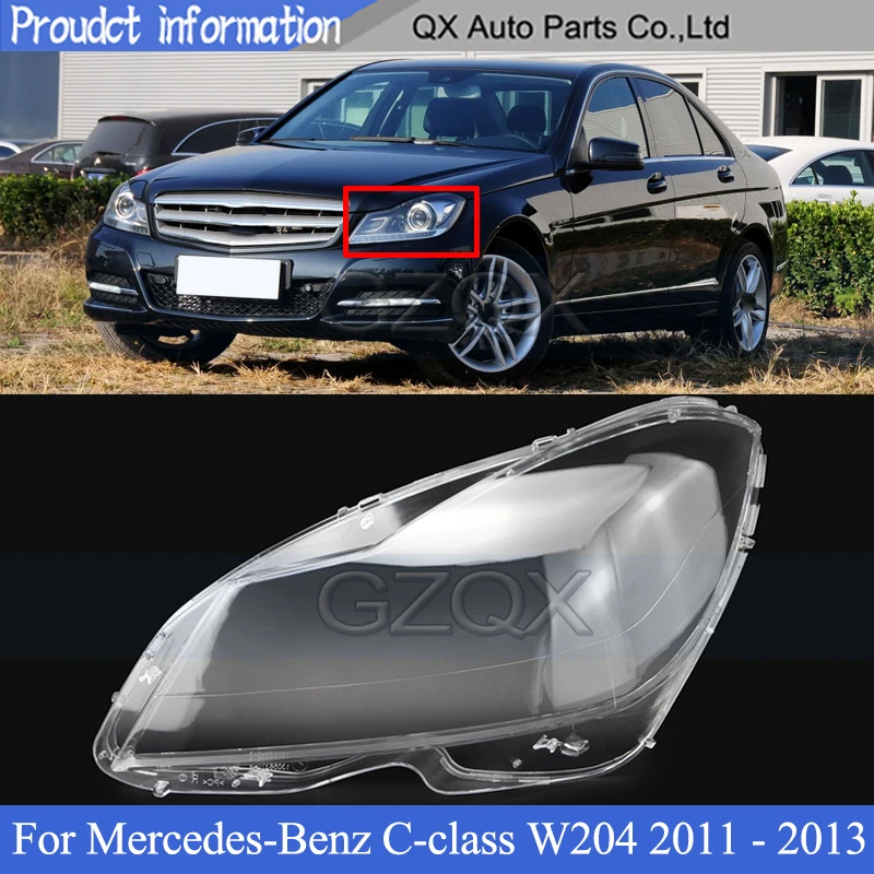 

CAPQX передний бампер крышка фары автомобиля абажур для Mercedes-Benz C-class W204 2011 2012 2013 фара стекло чехол