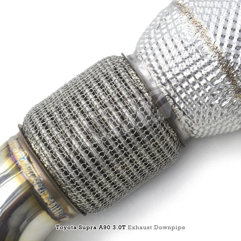 Section High flow Pipes branch downpipe Exhaust Pipe with For A90 3.0T -