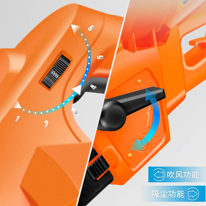 가이드 휠이 있는 블로우-흡입 겸용 진공 청소기, 정원 산업용 블로우-흡입 기계
