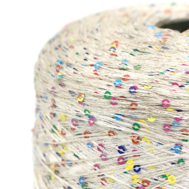 Summer Sequins Yarn for DIY, Shiny Glitter, Sparkle Crochet Thread, Hand Woven Rag, Knitting Sweater, Blanket Yarn, 700m, 100g 4