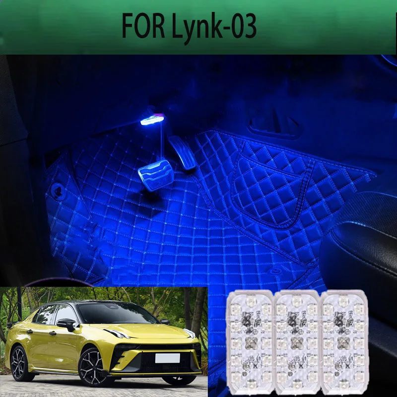 

FOR Lynk-03 LED Car Interior Ambient Foot Light Atmosphere Decorative Lamps Party decoration lights Neon strips