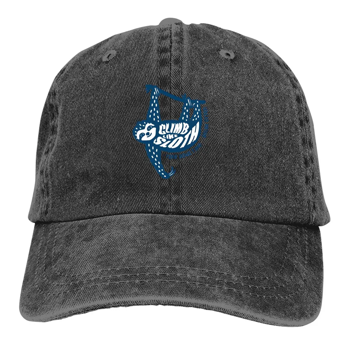 

Washed Men's Baseball Cap Climb Like Sloth Trucker Snapback Cowboy Caps Dad Hat Mountain Climber Golf Hats