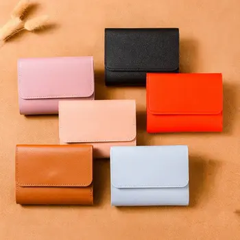 Multi-card Slot Solid Color Portable Leather Card Case Universal Bank Card Credit Card ID Bus Card Holder Travel Card Organizer 2