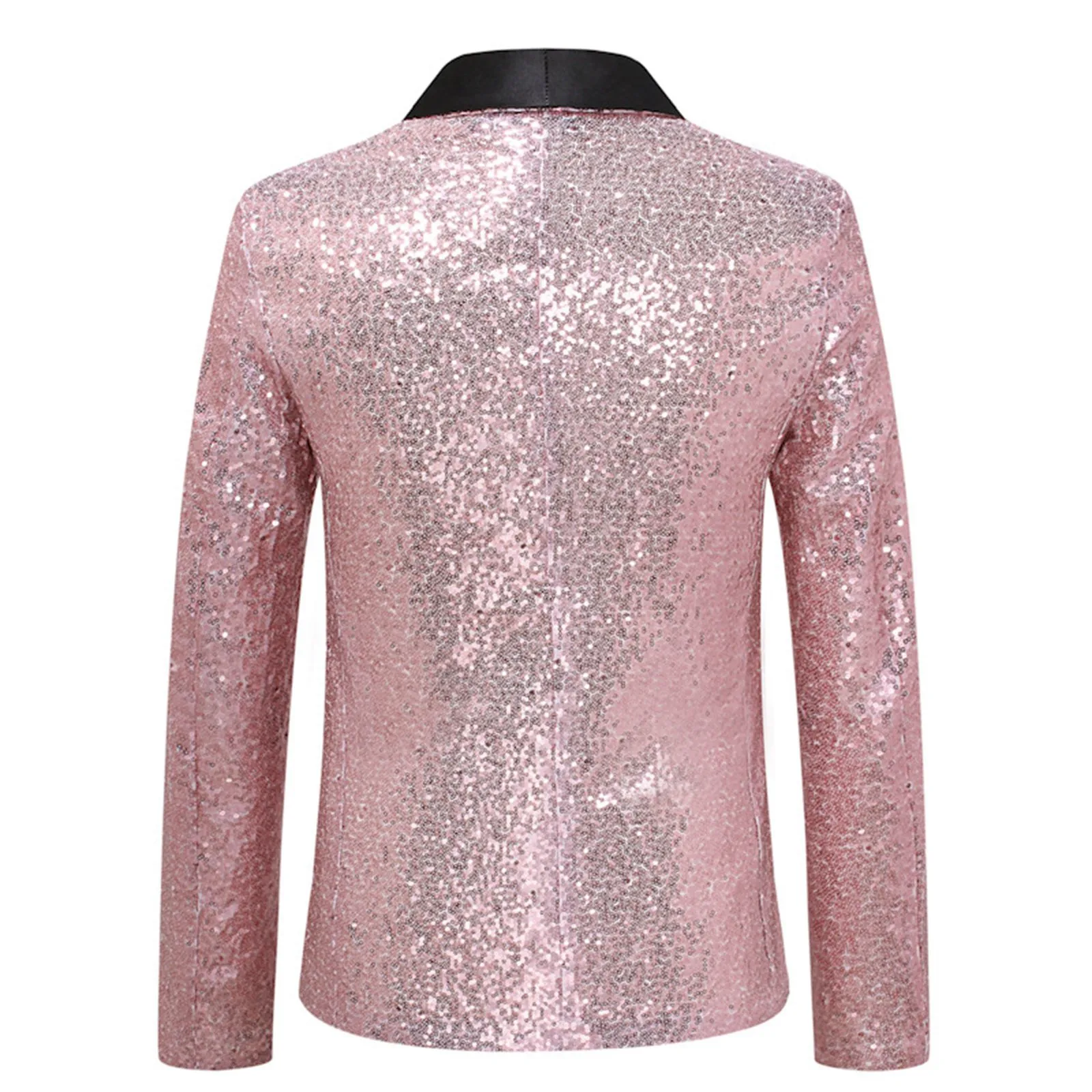 Men's Blazer Jacket Purple Glitter Sequins Embellished Slim Fit Evening Party Night Club Stage Wedding Singer Costume men suits jackets