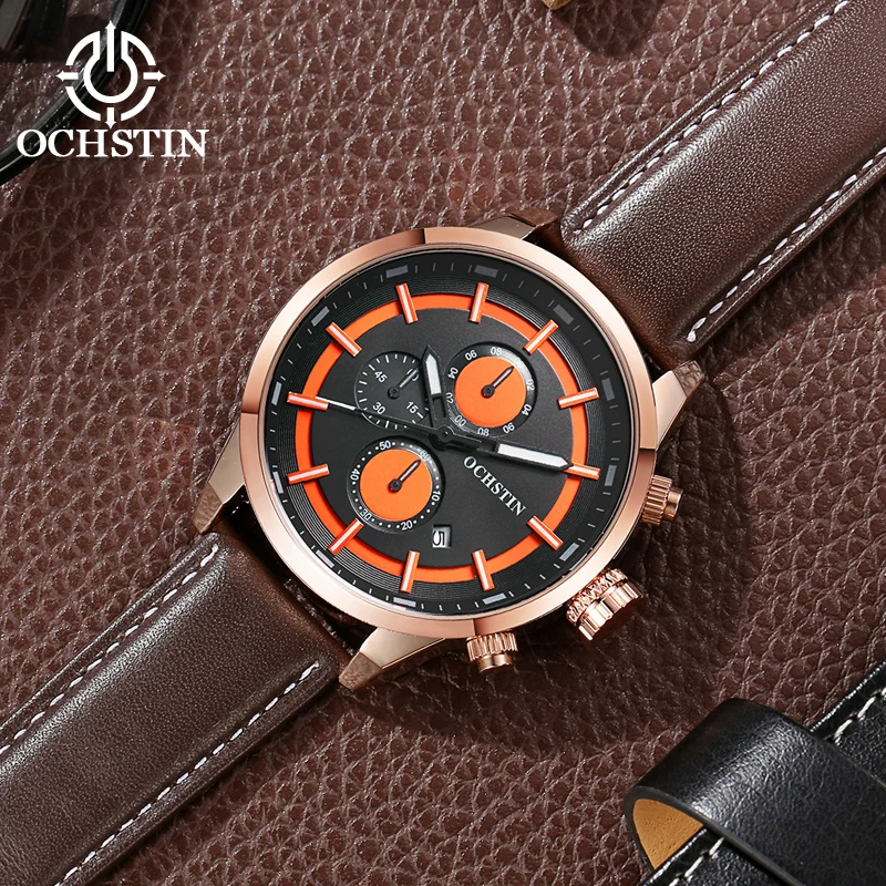 ochstin hot model 2024 sport trend wind legend series multifunction quartz movement waterproof watch men's quartz watch