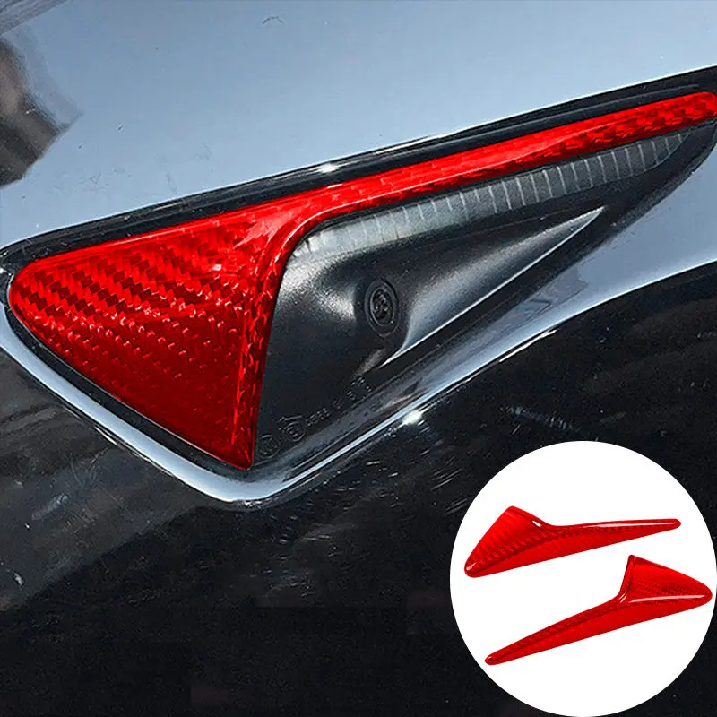 

Real Carbon Fiber Trims Camera Protection Sticker Cover For Tesla Model 3 Y 2021-2023 Exterior Parts Styling Mouldings