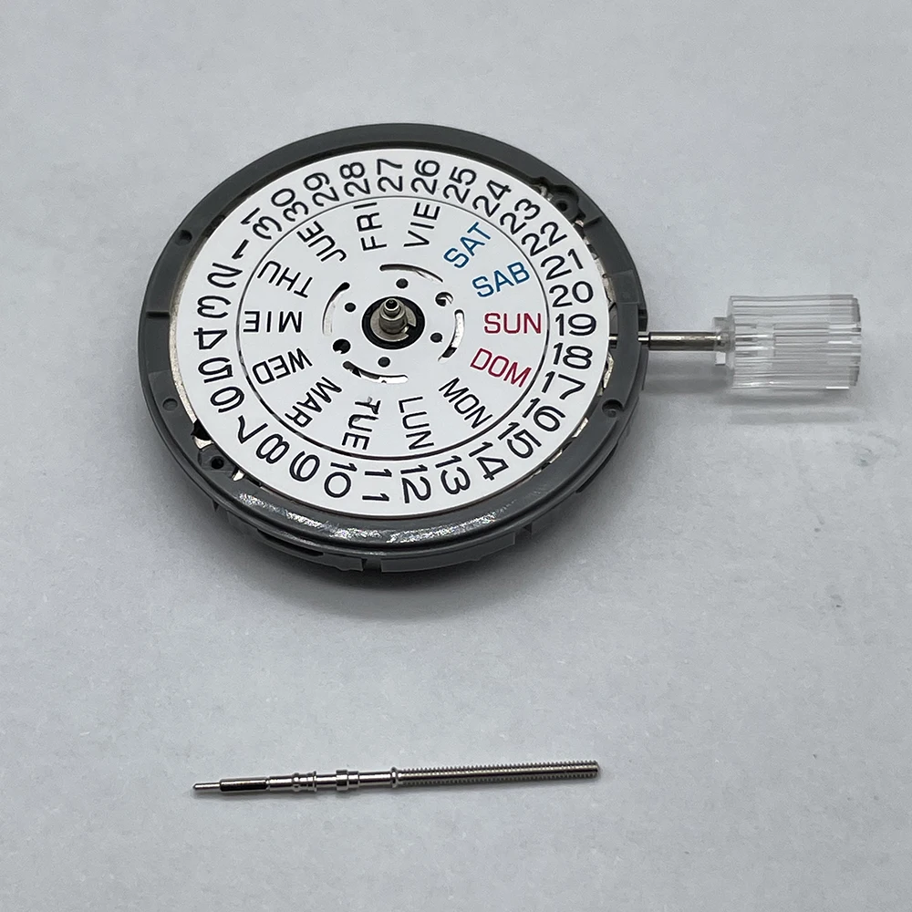 일본 NH36 무브먼트 영어-스페인어 날짜판 크라운 3.0/3.8시 방향 모드 NH36A 데이-데이트 3시 방향 블랙/화이트 디스크 4R36A