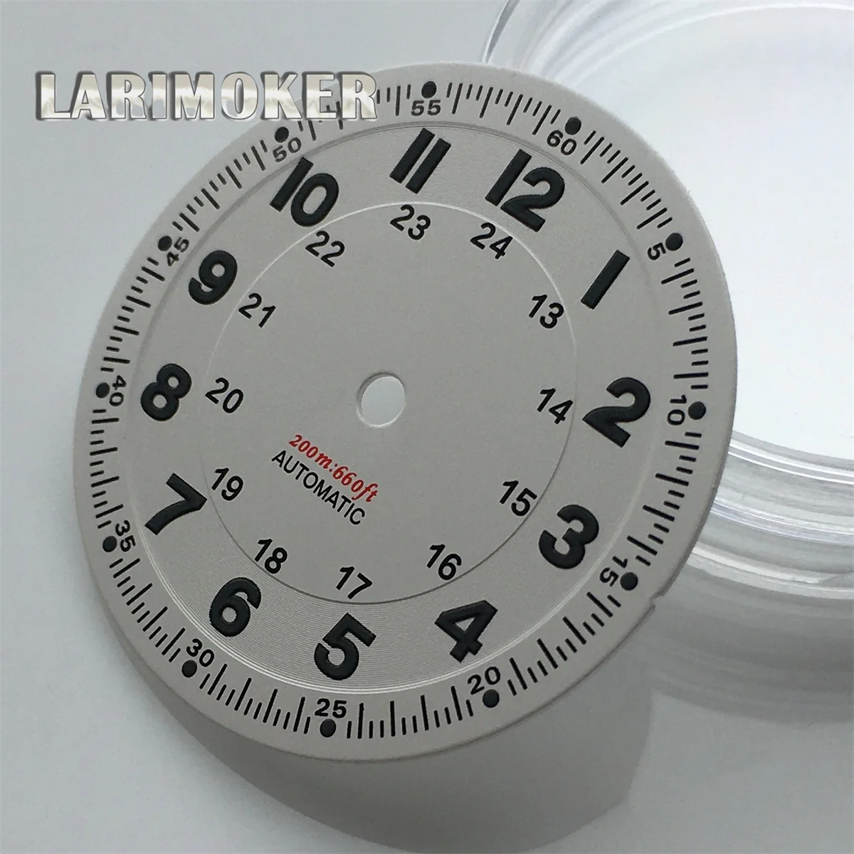 Classic 29mm Pilot Style Watch Dial Face with Arabic Numerals and Hands Set