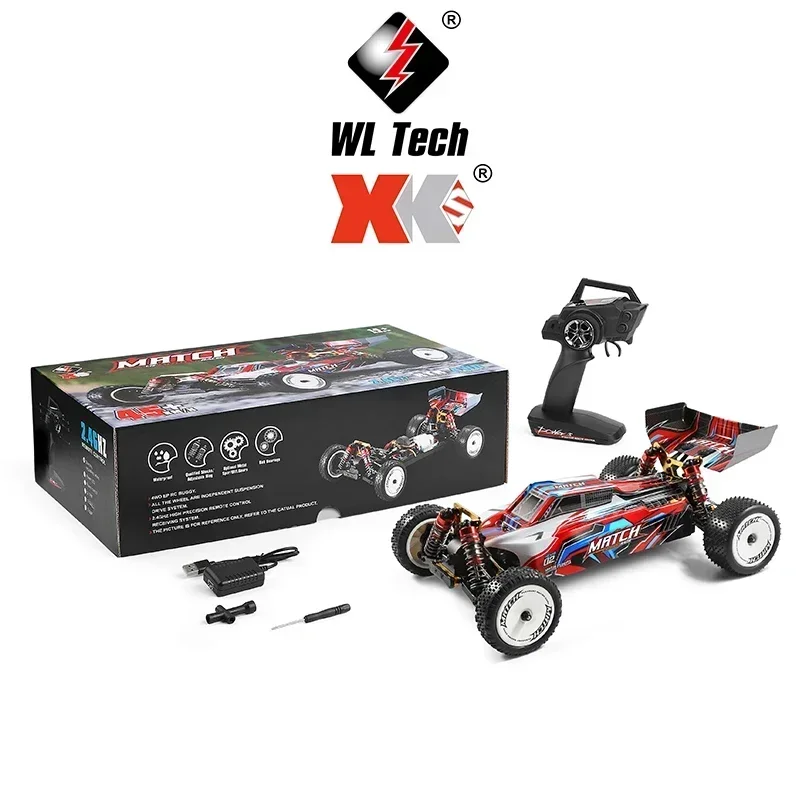 Wltoys 104001 RTR 1/10 4WD RC 자동차, 2.4G 리모컨 레이싱 카 드리프트, 45 km/h 고속 오프로드 클라이밍 금속 차량 장난감
