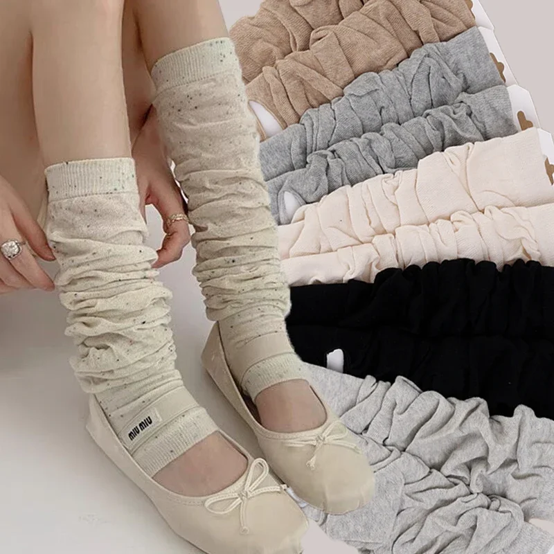 

Женские гетры в стиле "Лолита" Y2K, осенне-зимние вязаные длинные носки, носки, манжеты, чулки, уличная одежда