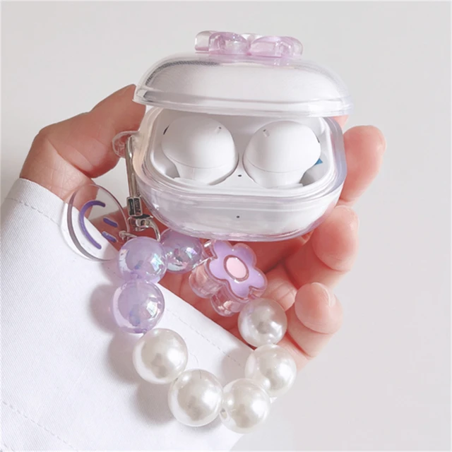 Kawaii Cute 3D Purple Sakura Earbuds Headphones Soft Case