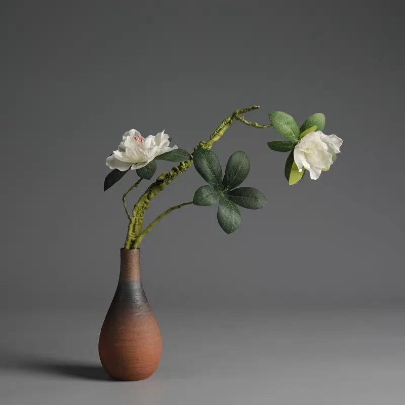 

Simple ceramic flowerpot home retro hydroponic vase Zen Japanese tea set dried flower flower arrangement desktop decoration