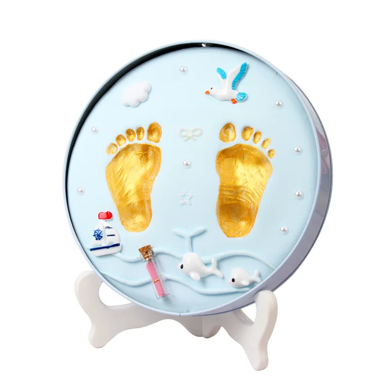 Baby Footprint Babies Hand Foot Imprint Kit Casting Toys Print Baby  Handprint Newborn Souvenir Air Drying Soft Clay Accessories - AliExpress