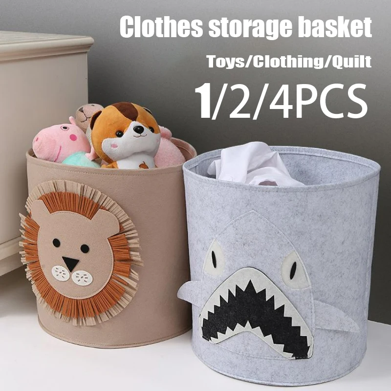 4pcs Hedgehog Pattern Small Fabric Storage Box, Waterproof And