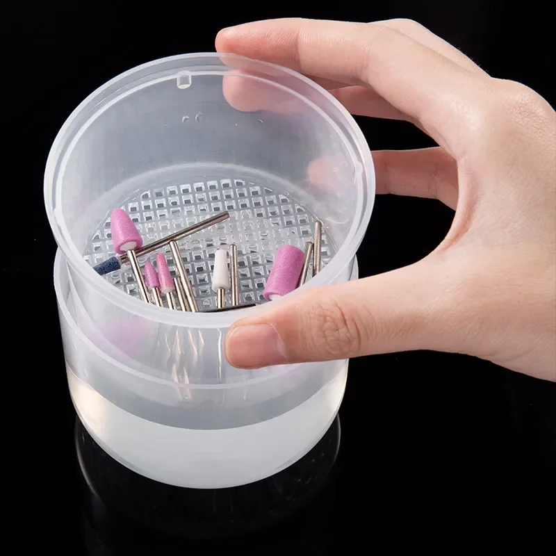 Parts Bird Nail Drill Double Filtration Cleaning Brush Container Box
