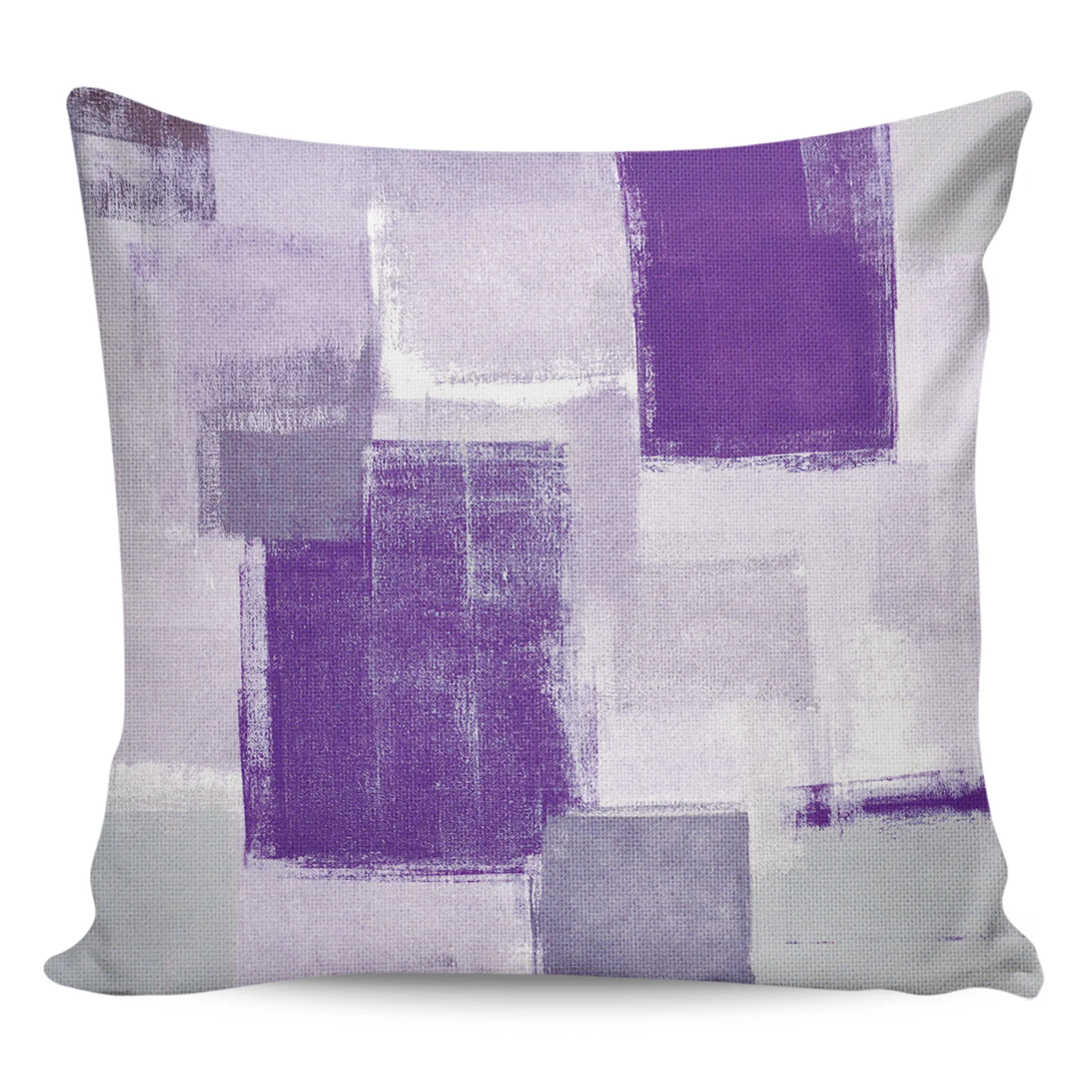 

2/4PCS Waterproof Pillow Cover Purple Paint Square Graffiti Abstract Texture Square Pillowcase Home Decor Sofa Cushion Cover