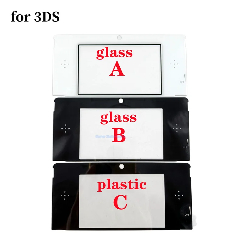 For3DSPlasticGlassTopFrontLCDScreenFrameLensCoverFor