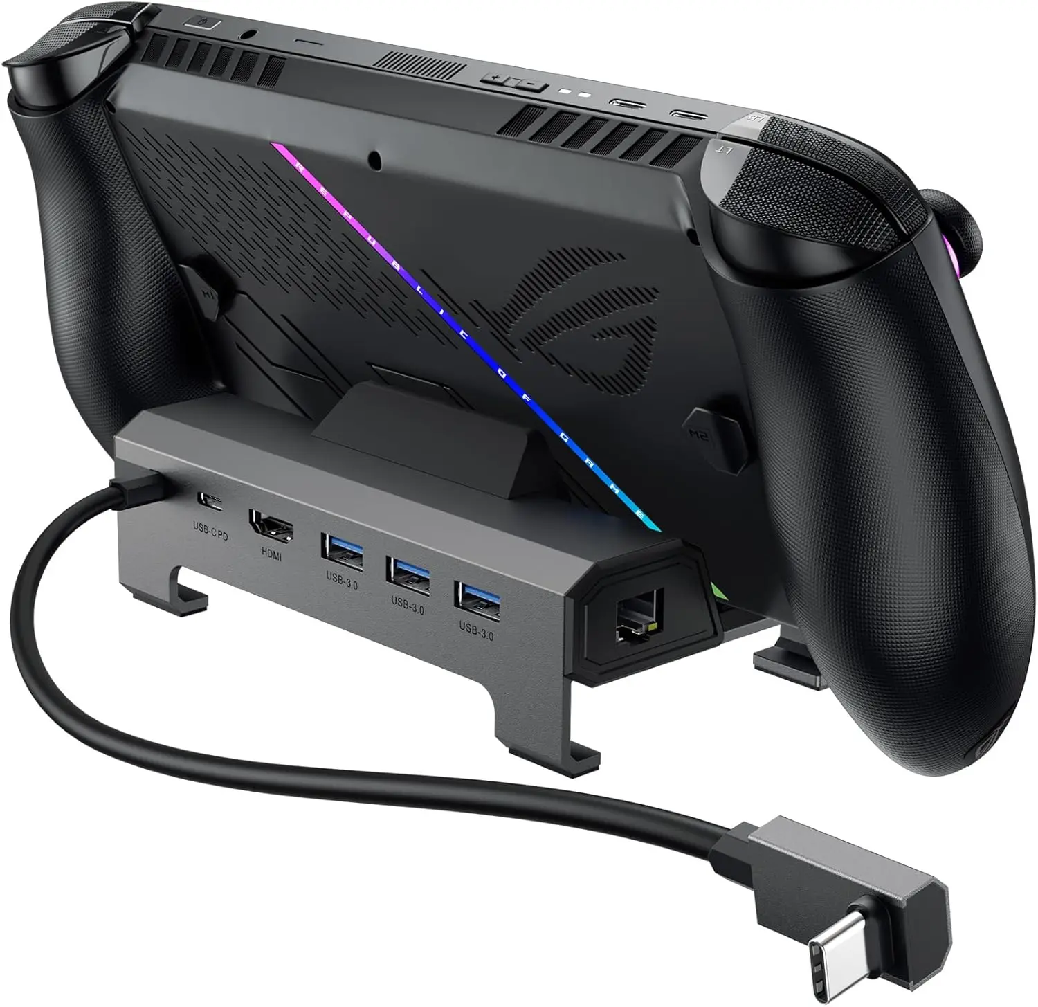 ROG Xbox Ally/Xbox Ally X용 4K@120Hz 도킹 스테이션, HDMI 2.1, 3개의 USB 3.0, 100W 충전 허브를 갖춘 6-in-1 Xbox Ally 도크-HB0612