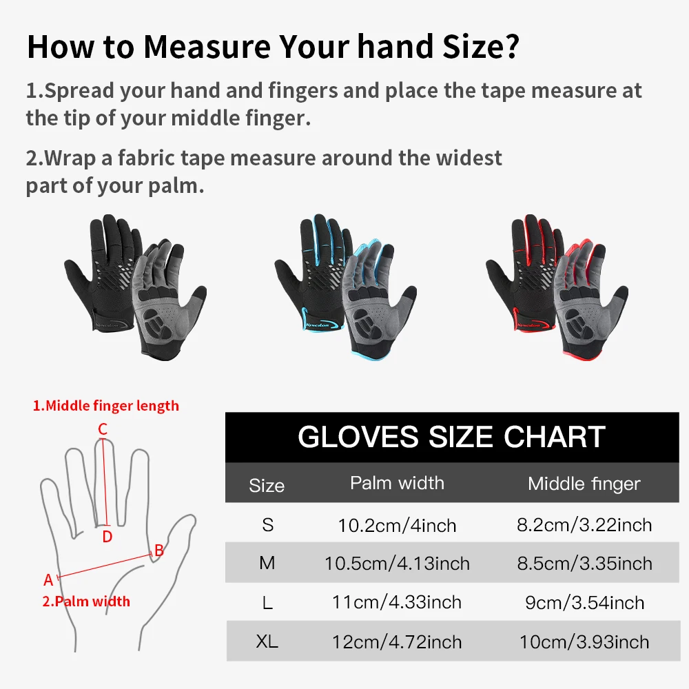 New Professional Outdoor Cycling Gloves Touchscreen Breathable Anti-sweat Shockproof Wear Resistant Motorbike Gloves Men 6