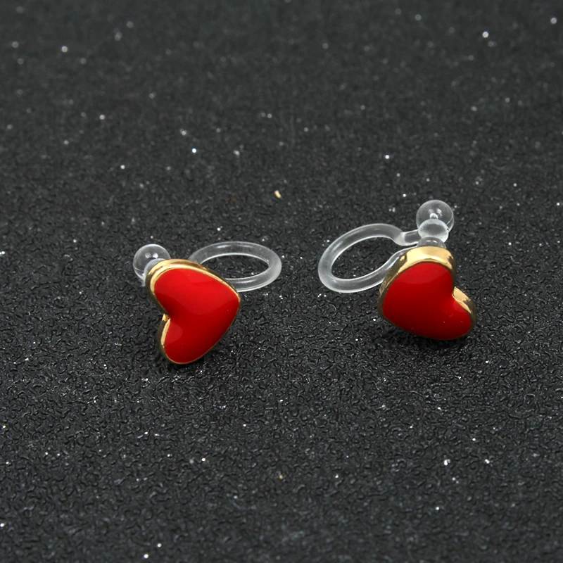 GRACE JUN Cute Animal Friut Enamel CZ Clip on Earrings for Women Fashion Party Prom Stuedent Style No Pierced Earrings ear clip earrings clip earrings ear clip ear accessories